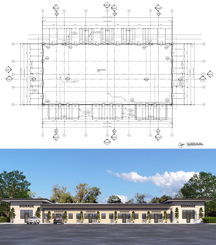 Westgate Park - Office Floorplan and Rendering